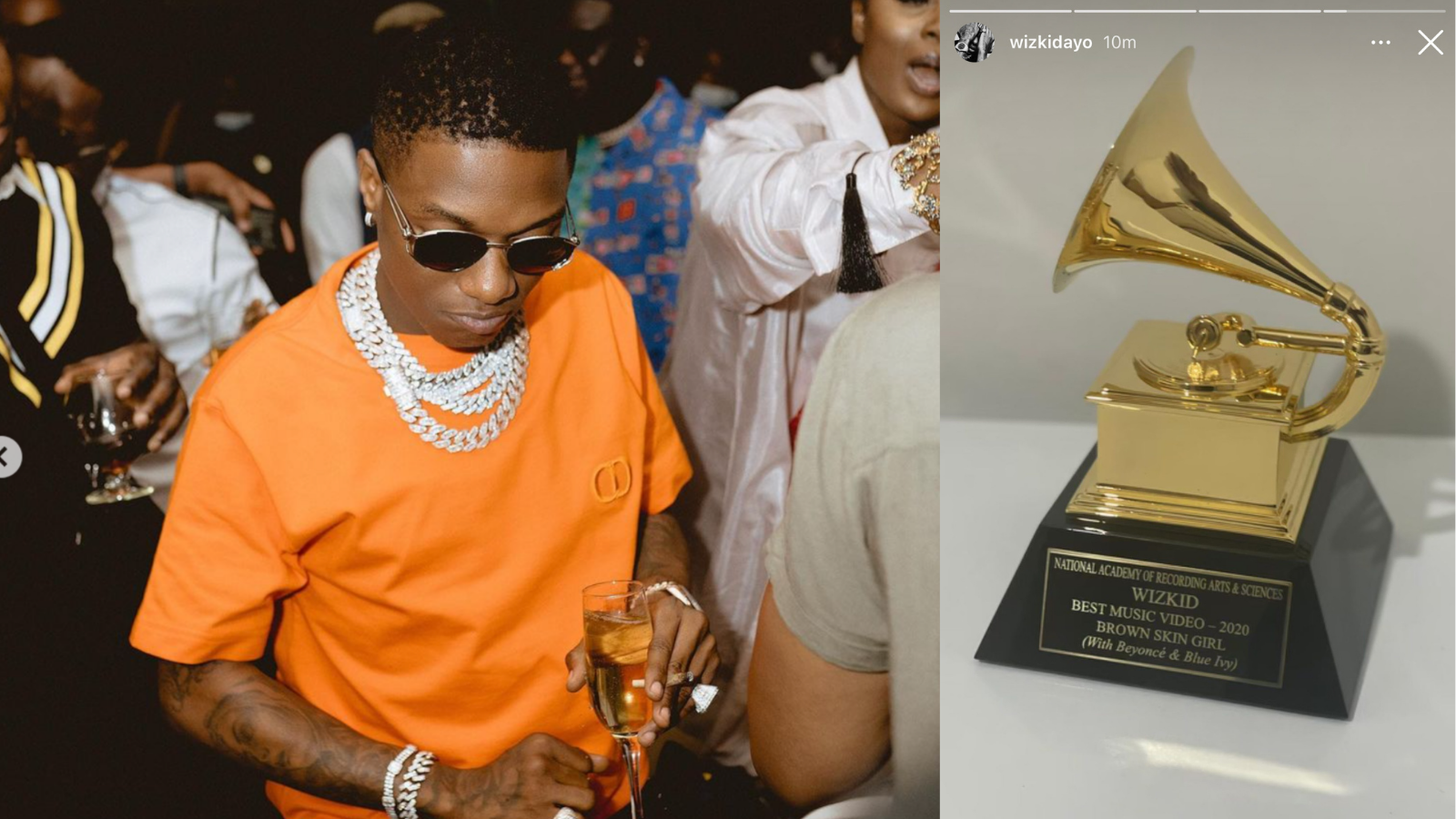 Wizkid Receives Grammy Trophy, Silences Critics - Eelive